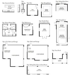 Livorno B 2nd Page Floor Plan Shows Upgrade Options. See sales for included options in this home.