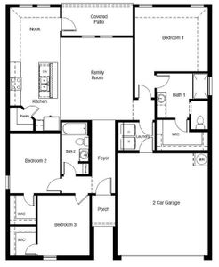 D.R. Horton's Bellvue floorplan - All Home and community information, including pricing, included features, terms, availability and amenities, are subject to change at any time without notice or obligation. All Drawings, pictures, photographs, video, square footages, floor plans, elevations, features, colors and sizes are approximate for illustration purposes only and will vary from the homes as built.