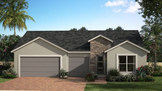 Modern European Elevation | Cypress | Courtyards at Waterstone | New homes in Palm Bay, FL | Landsea Homes