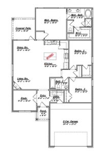 New construction Single-Family house Floor Plan 1754, 26234 Cooperstown Way, Splendora, TX 77372 - photo