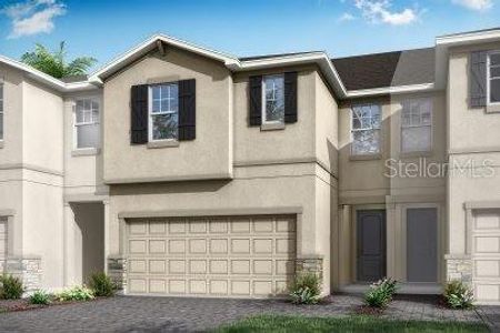 New construction Townhouse house 26082 Woven Wicker Bend, Lutz, FL 33559 - photo 0