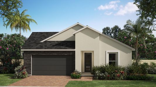 Modern European Elevation - Cloverdale at St. Johns Preserve in Palm Bay, FL by Landsea Homes