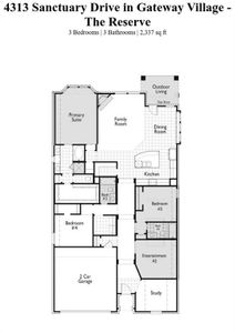 New construction Single-Family house 4313 Sanctuary Drive, Denison, TX 75020 Davenport Plan- photo