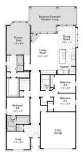 New construction Single-Family house 3227 Kentucky Blue Way, Fulshear, TX 77423 Denton Plan- photo 1 1