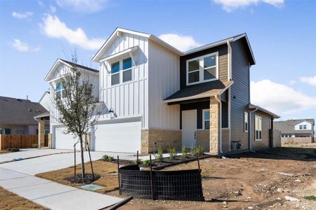 New construction Townhouse house 8571 Wellspring Loop, Round Rock, TX 78665 Plan H- photo 0