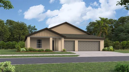 New construction Single-Family house 5053 Fiddle Fig Avenue, Wimauma, FL 33598 Santa Fe- photo 0