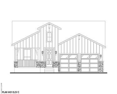 Plan V431 Elevation C w/ Stone