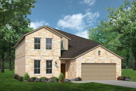 New construction Single-Family house 2424 Ambling Trl, Georgetown, TX 78628 Oaks 3007- photo 0