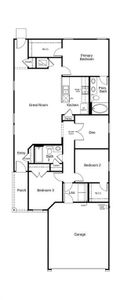 This floor plan features 3 bedrooms, 2 full baths, and over 1,400 square feet of living space.