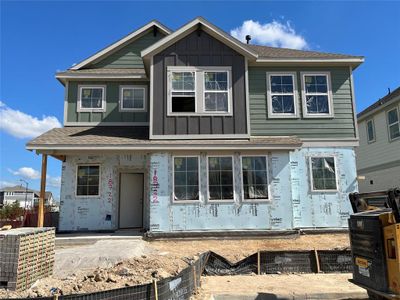 New construction Single-Family house 18722 Spicewood Canyon Trail, Cypress, TX 77433 Dillon - Courtyard Collection- photo 0