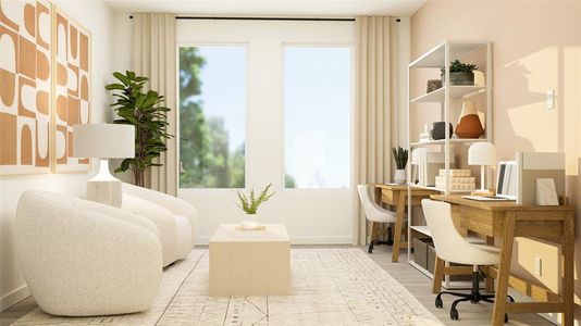 Living area featuring light hardwood / wood-style flooring