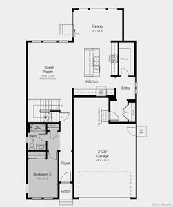 Structural options include: bedroom 5 with bathroom 3, 14 seer A/C unit, 9' full unfinished basement, and door to owners bath.