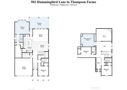 New construction Single-Family house 502 Hummingbird Lane, Van Alstyne, TX 75495 Redford Plan- photo 2 2