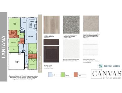 Design Selections.  Home is under construction and selections are subject to change.