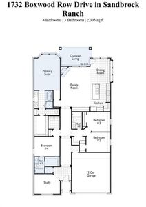 New construction Single-Family house 1732 Boxwood Row Drive, Aubrey, TX 76227 Denton Plan- photo