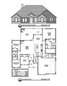 New construction Single-Family house 325 Oak Meadow Lane, Weatherford, TX 76085 The Bennett- photo 1 1