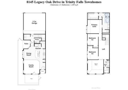 New construction Townhouse house 8145 Legacy Oak Drive, McKinney, TX 75071 Casey Plan- photo 1 1