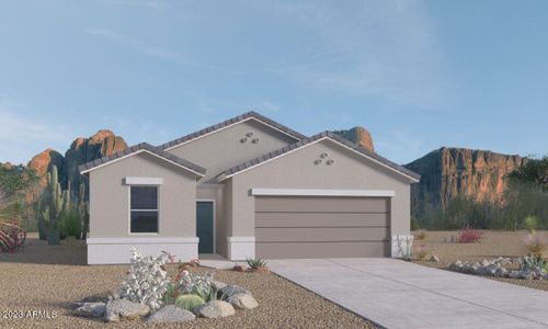 New construction Single-Family house 9760 E Hay Loft Drive, Florence, AZ 85132 Aster- photo 0