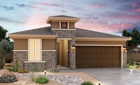 New construction Single-Family house 24195 W. Hess Avenue, Buckeye, AZ 85326 Castillo Series - Bluebell- photo 0 0