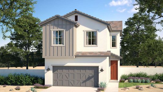 Farmhouse Elevation | Cyan | Greenpointe at Eastmark | New homes in Mesa, Arizona | Landsea Homes