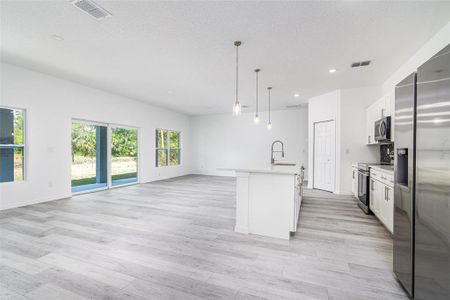 Foyer to casual dining and family room