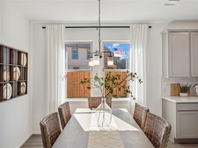 Sun-lit dining area