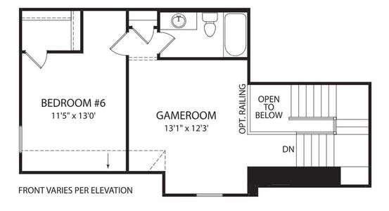 The Eastland II Second Level Floor Plan