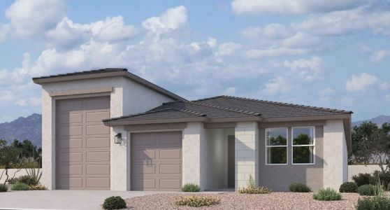 New construction Single-Family house 2640 E. Abe Truckle Ave, San Tan Valley, AZ 85140 Opal RV Garage Homeplan- photo 0