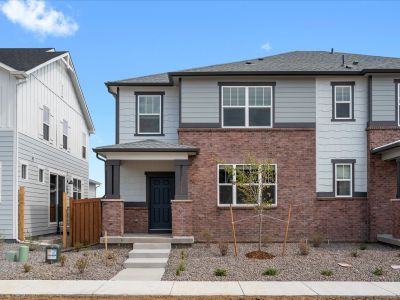 The Telluride floorplan exterior image taken at a Meritage Homes community in Northern Colorado.