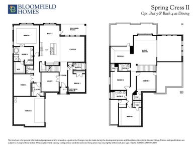 Spring Cress II Opt Bed 5 & Bath 4 at Dining Floor Plan