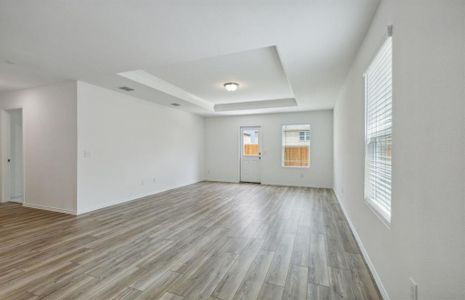 Tray ceiling in gathering room *real home pictured