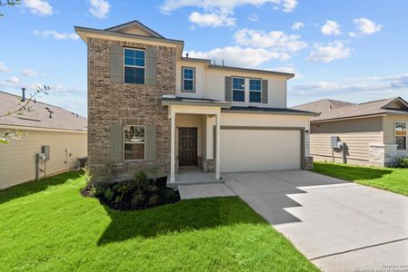 New construction Single-Family house 13037 Savory Place, Saint Hedwig, TX 78152 Harrison- photo 0