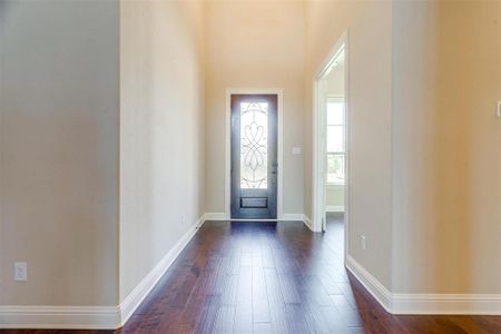 Foyer featuring dark hardwood / wood-style floors