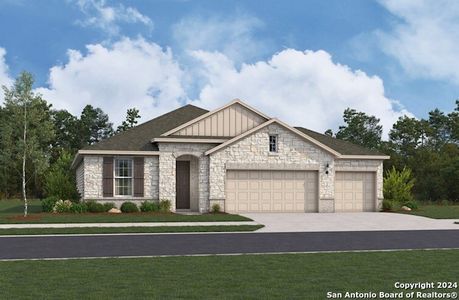 New construction Single-Family house 128 Red Deer Place, Cibolo, TX 78108 Teton- photo 0