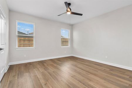 The spacious primary bedroom also has a walk-in closet!