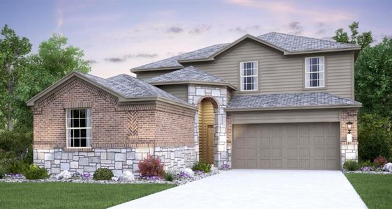 New construction Single-Family house 2100 Four Waters Loop, Georgetown, TX 78628 Hudson- photo 0