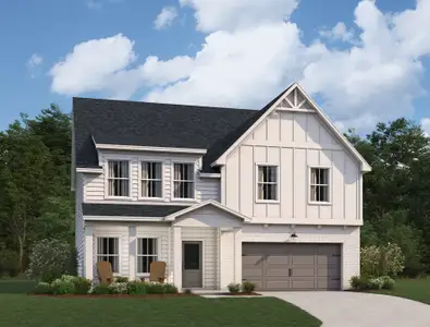 New construction Single-Family house 3297 Oaksfields Rd, New Hill, NC 27562 Madison Homeplan- photo 0