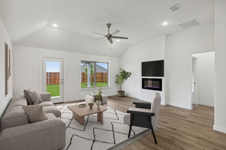 Living Room in the Jade home plan by Trophy Signature Homes – REPRESENTATIVE PHOTO