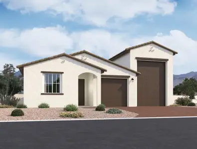 New construction Single-Family house 7669 W Tether Trl, Peoria, AZ 85383 Ruby Homeplan- photo 0