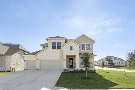 New construction Single-Family house 825 Ibeza Drive, Leander, TX 78641 Faber- photo 0