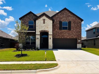 New construction Single-Family house 5230 Crystal Lake Avenue, Krum, TX 76249 REDROCK- photo 0