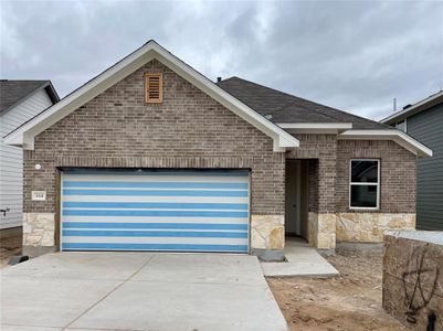 New construction Single-Family house 514 Palo Brea Loop, Hutto, TX 78634 Brodie Homeplan- photo 0
