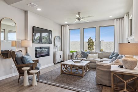 Living room in the Wimbledon home plan by Trophy Signature Homes – REPRESENTATIVE PHOTO