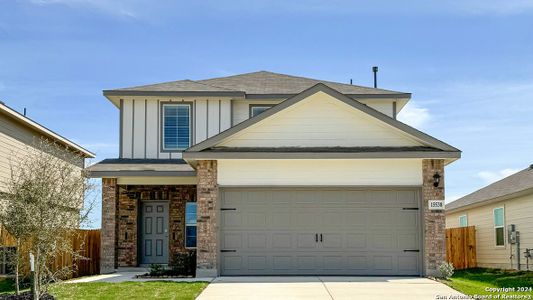 New construction Single-Family house 15538 Mint Patch Meadow, Von Ormy, TX 78073 The Nicole- photo 0