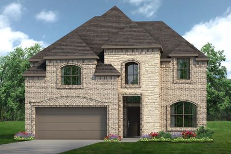 Elevation B with Stone | Concept 2844 at Hunters Ridge in Crowley, TX by Landsea Homes