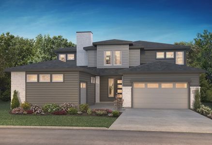 New construction Single-Family house 6529 Still Pine Circle, Castle Pines, CO 80124 5074 Stonehaven Exterior C - Modern Prairie- photo 0