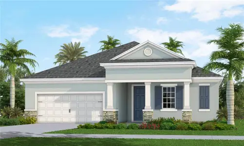 New construction Single-Family house 10031 Cross River Trail, Parrish, FL 34219 Endless Summer- photo 0