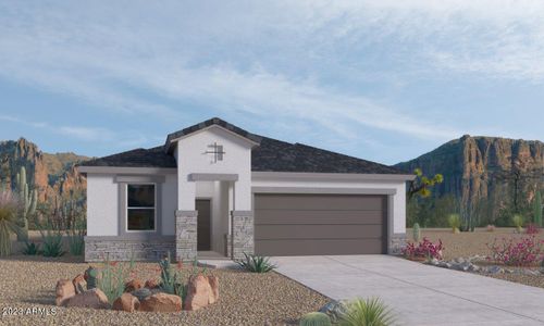 New construction Single-Family house 9830 E Hay Loft Drive, Florence, AZ 85132 Aster- photo 0