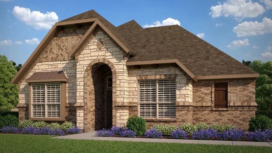 Elevation C with Stone | Concept 1802 at Redden Farms - Classic Series in Midlothian, TX by Landsea Homes