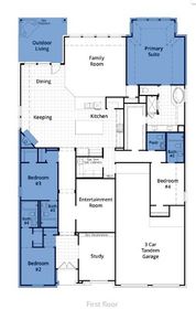 New construction Single-Family house 109 Lotti Lane, Liberty Hill, TX 78642 216 Plan- photo